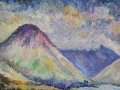 Yewbarrow & Gable in the cloud Oil on canvas by Kevin Weaver 30 x 40 cm Price £290 framed