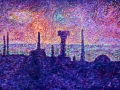 "Sellafield Sunset 2. Oil on Canvas. Kevin Weaver."