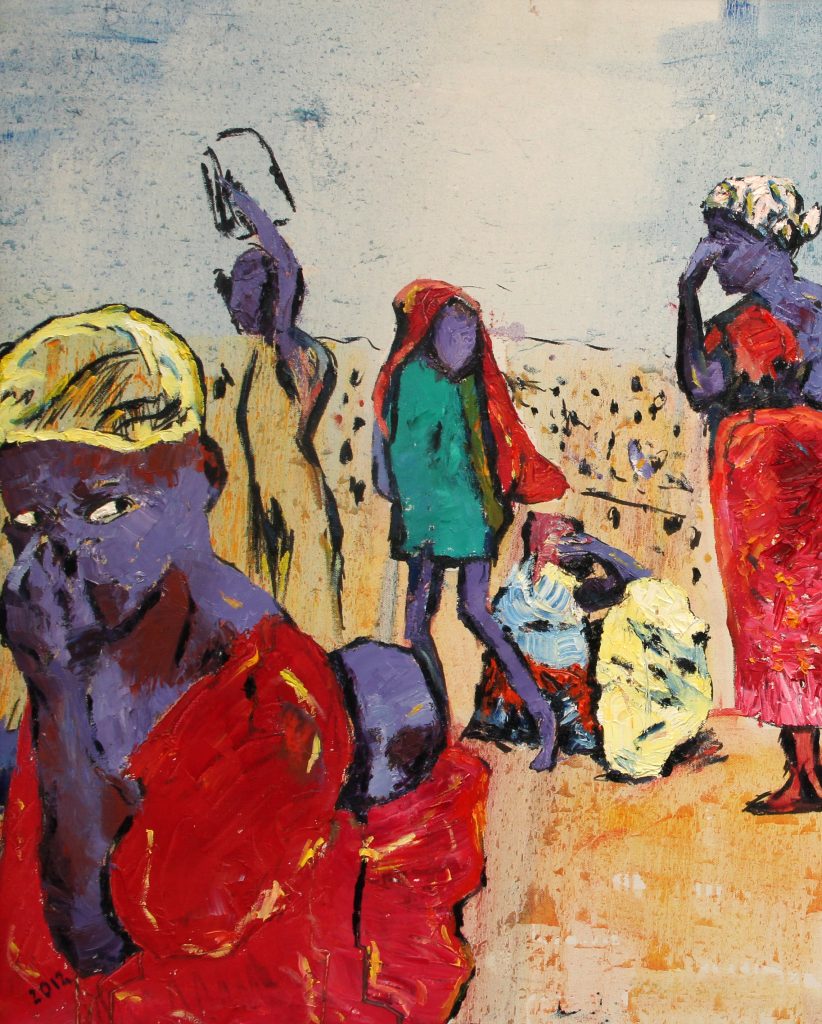 Rwanda, oil on canvas, Kevin Weaver
